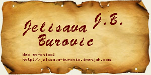 Jelisava Burović vizit kartica